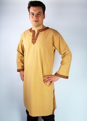 Wikinger Tunika im Leinen Look - Mittelalter Tunika mit einfachem Schnittmuster - Bild 5 von 8