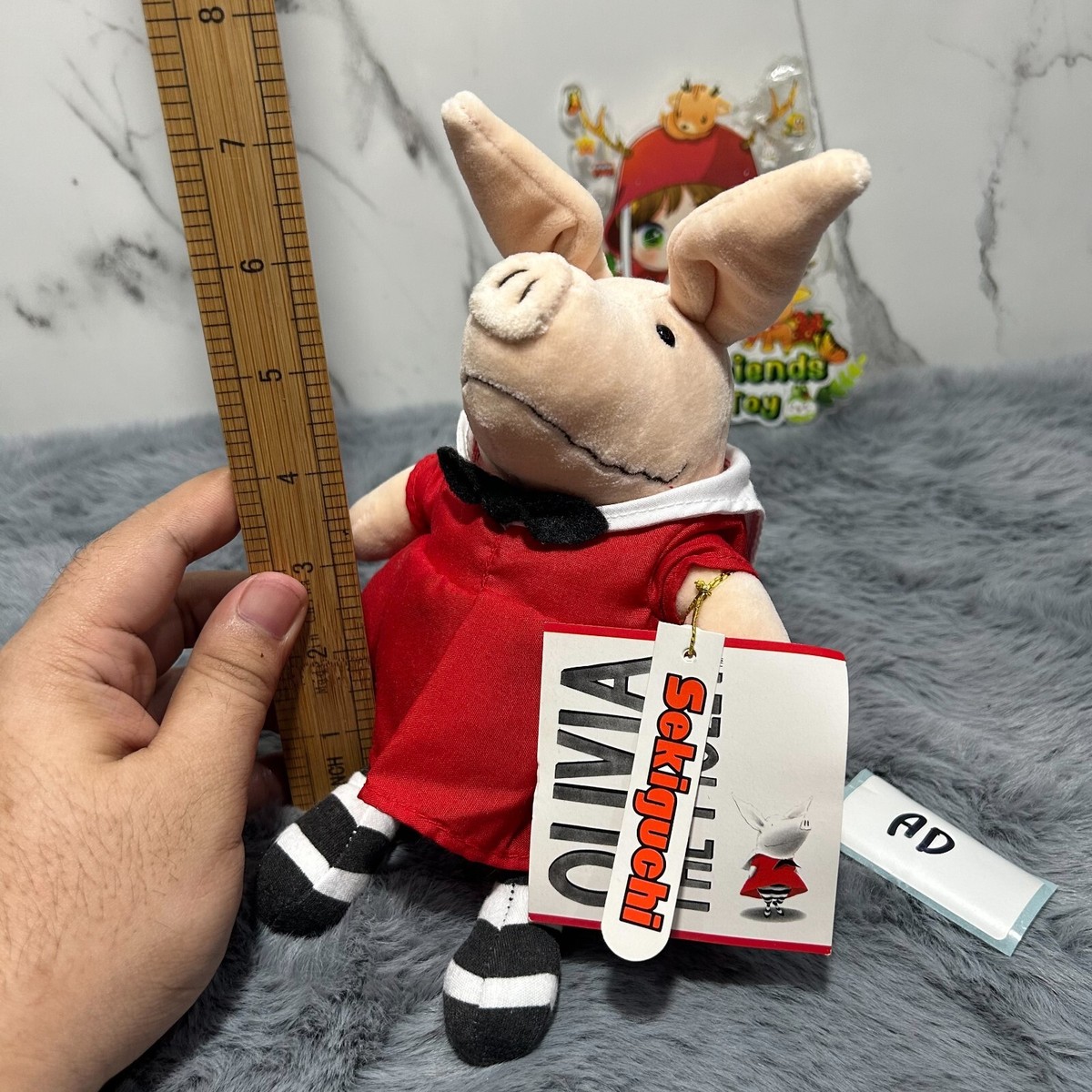Olivia The Pig Sailor Red Dress Black Stripe Pant Sekiguchi Plush