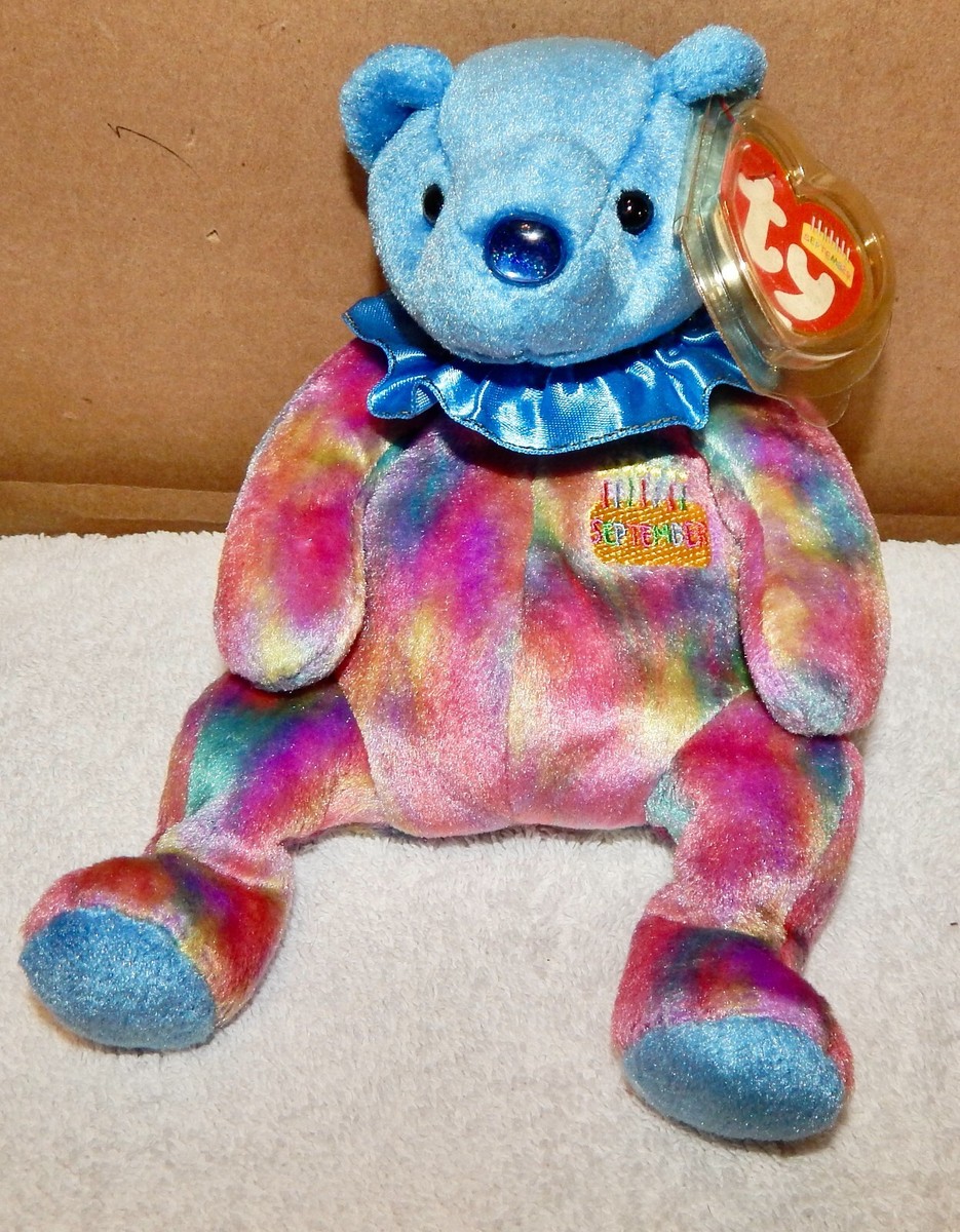 TY Beanie Baby September Teddy Birthday Bear 8