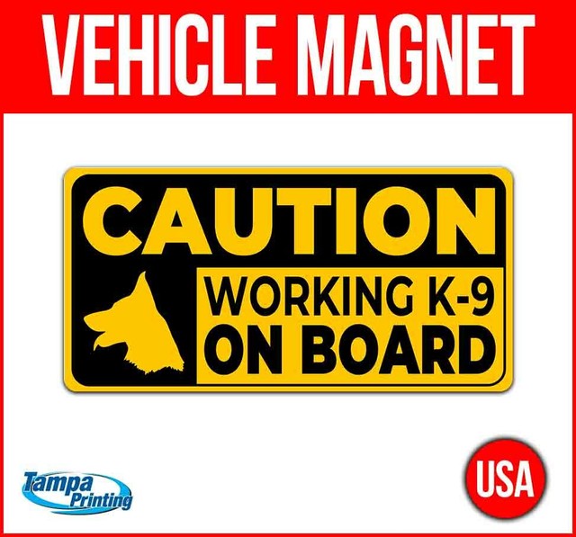 CAUTION K9 ON BOARD Heavy Duty Vehicle Truck Car Sticker Sign