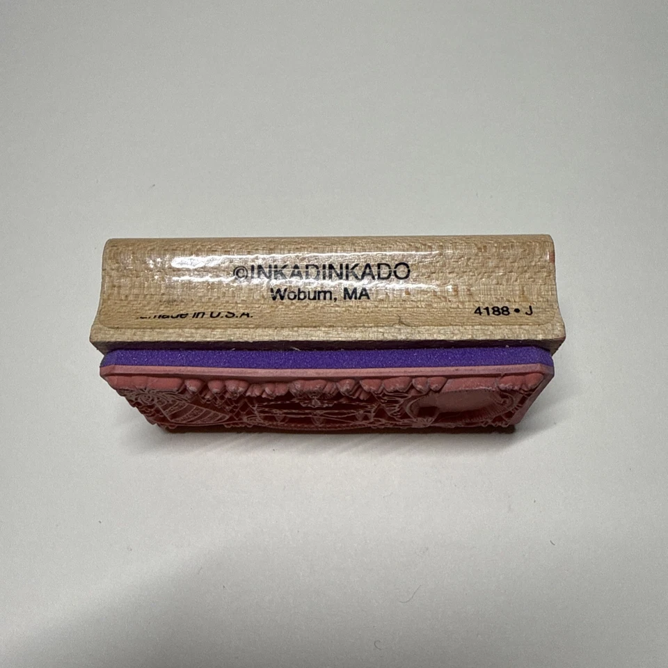 Sello de goma de madera para celebrar fiesta de cumpleaños Inkadinkado 4188J Foto 3 de 4