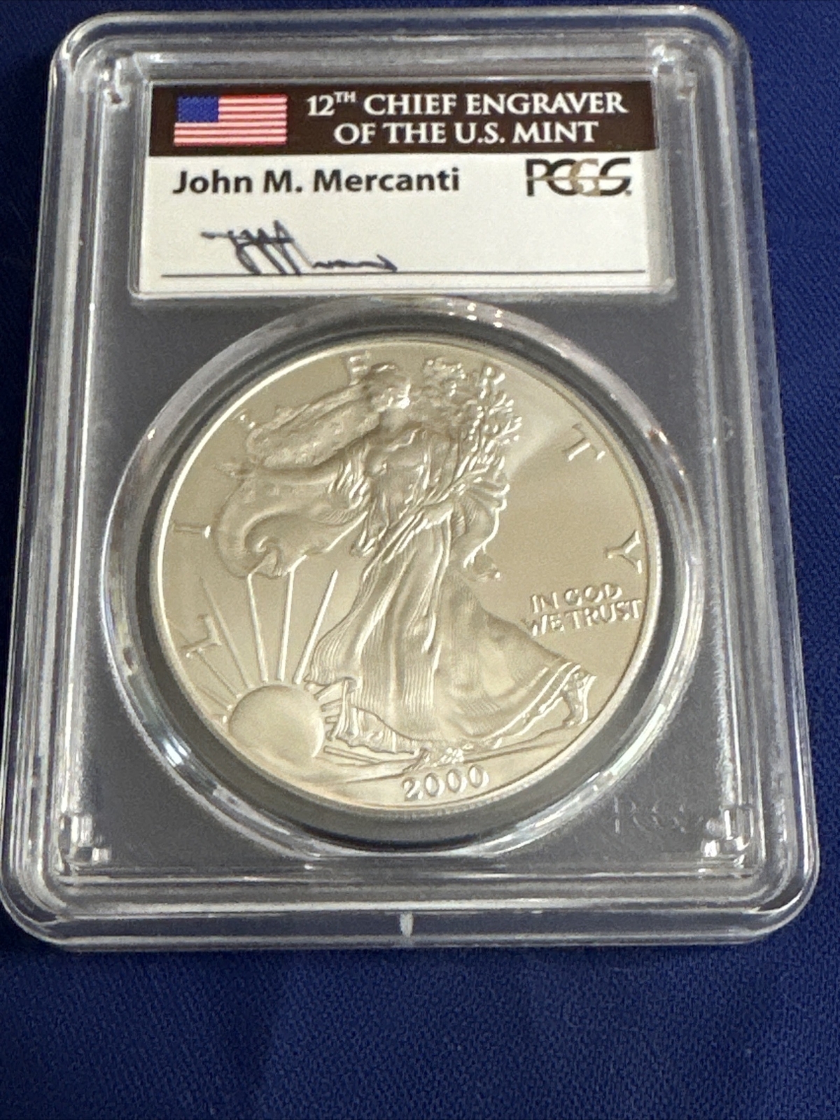 2000 MS 70 PCGS Mercanti Signed Silver American Eagle eBay