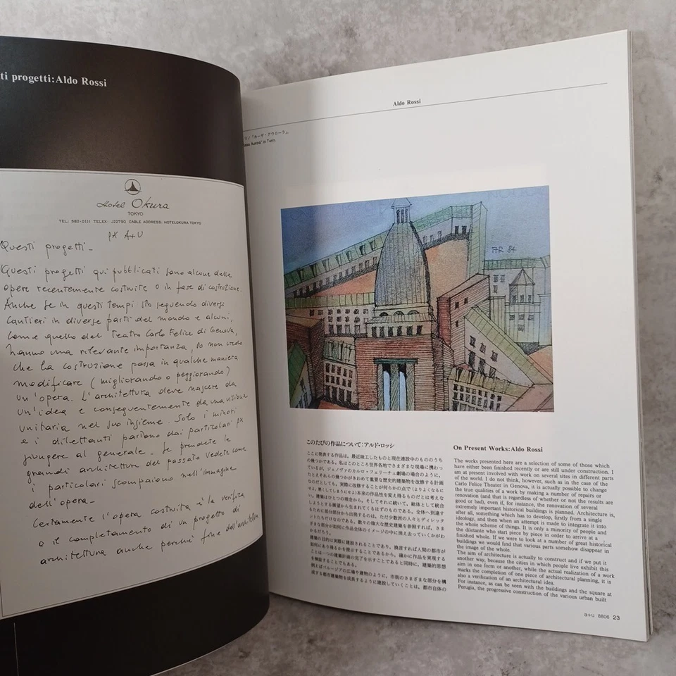 a+u:Aldo Rossi Architecture and urbanism Jun1988 - Image 4 of 4