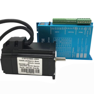 Nema23 Closed-loop Stepper Motor 1.2/2.2/3Nm Hybrid Servo HB808C Driver CNC Kit