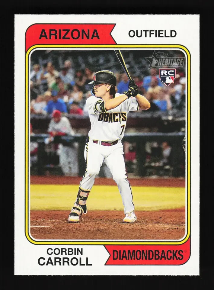 2023 Topps Heritage #209-CORBIN CARROLL-D'BACKS- Rookie Card-Mt-Buy Now/Offer