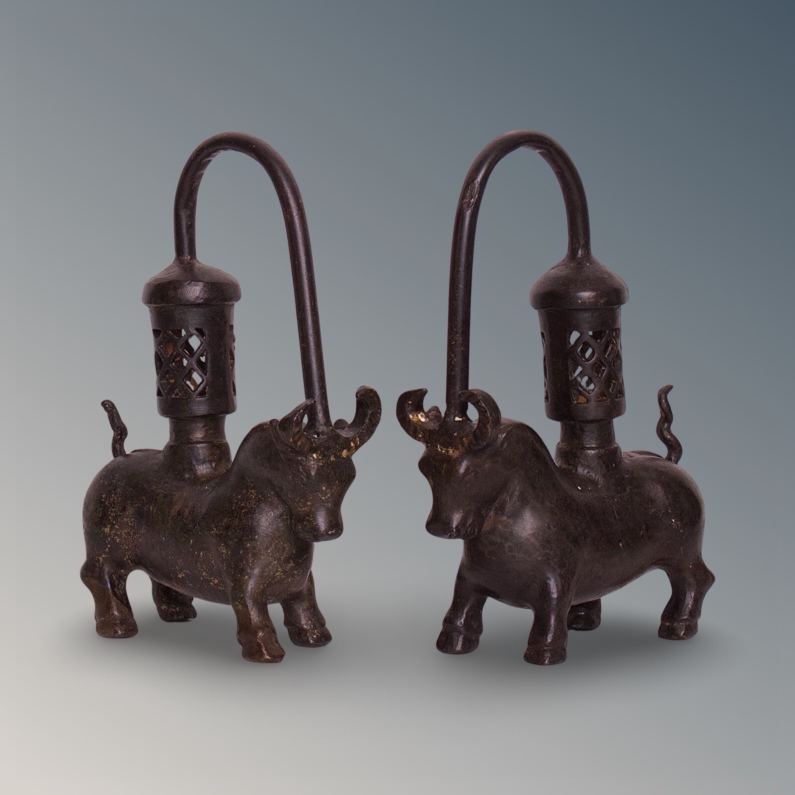 Ancient Greek Bronze Incense Burner, Bull Figure, Greek Inspired, Home Fragrance