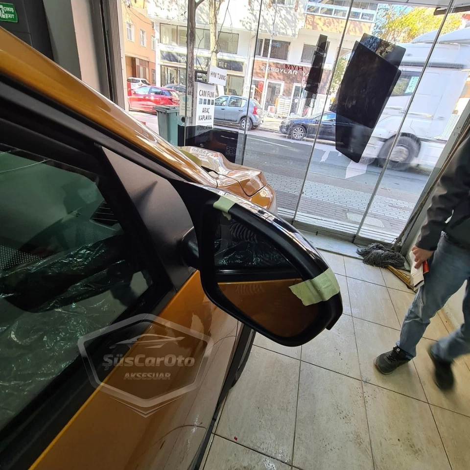 Pour Dacia Sandero Stepway Mk3 2020+ Batman Bat Wing Miroir Cover Piano Noir Pai - Photo 4/4