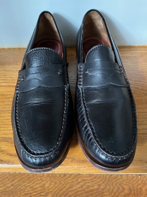 Trask sz. 13 Dark Brown Penny Loafer H.S. Trask Brown Sheepskin Leather Moc Toe Slip-On Penny  main image 3