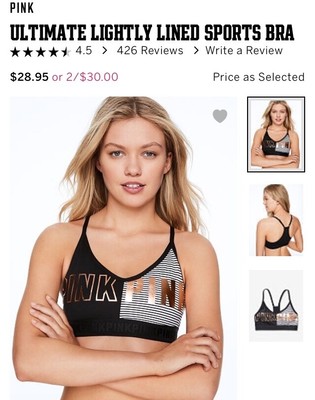 lightly lined sports bra