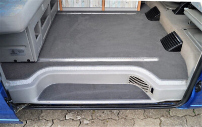 Gastraum-matte passend für VW T4 California Bj.90-03 Premium Hochflorvelour GRAU