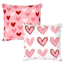 Hrnsnails Valentines Pillow Covers 18 x 18 inch Set of 2 Double - Sided HD Pi...