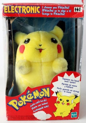 Pokemon 1999 Electronic Pikachu Interactive Moving Plush Figure Hasbro Nintendo
