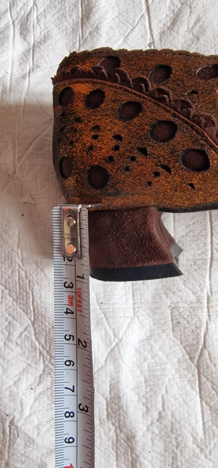 Chaussures Femme Sanche de la rosa en cuir couleur marron mordoré - Photo 4/4