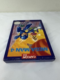 Mega Man 4 Nintendo NES Game 1991 Complete Box Manual Poster Foam Japan Original