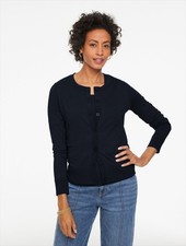 Charming Cardigan - Wide Placket at Talbots, NWT 99.5, color INDIGO