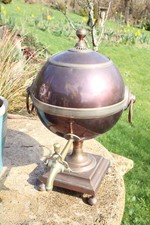 Antique Large Spherical Copper/Brass Samovar (French/Victorian Era)