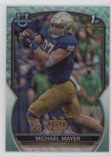 2022 Bowman U Chrome Aqua Wave Refractor 53/299 Michael Mayer #41 3hd