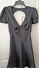 Cotton Candy LA Little Black Dress Deep V Neck Open Back Mini Dress XS