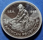 A 1986 Engelhard American Prospector 1oz .999 Fine Silver Round BU