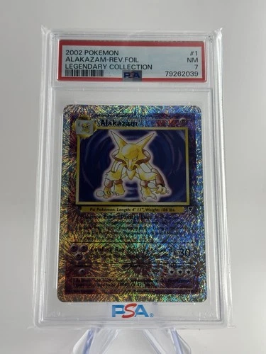 PSA 7 2002 Pokemon Legendary Alakazam 1/110 Reverse Holo