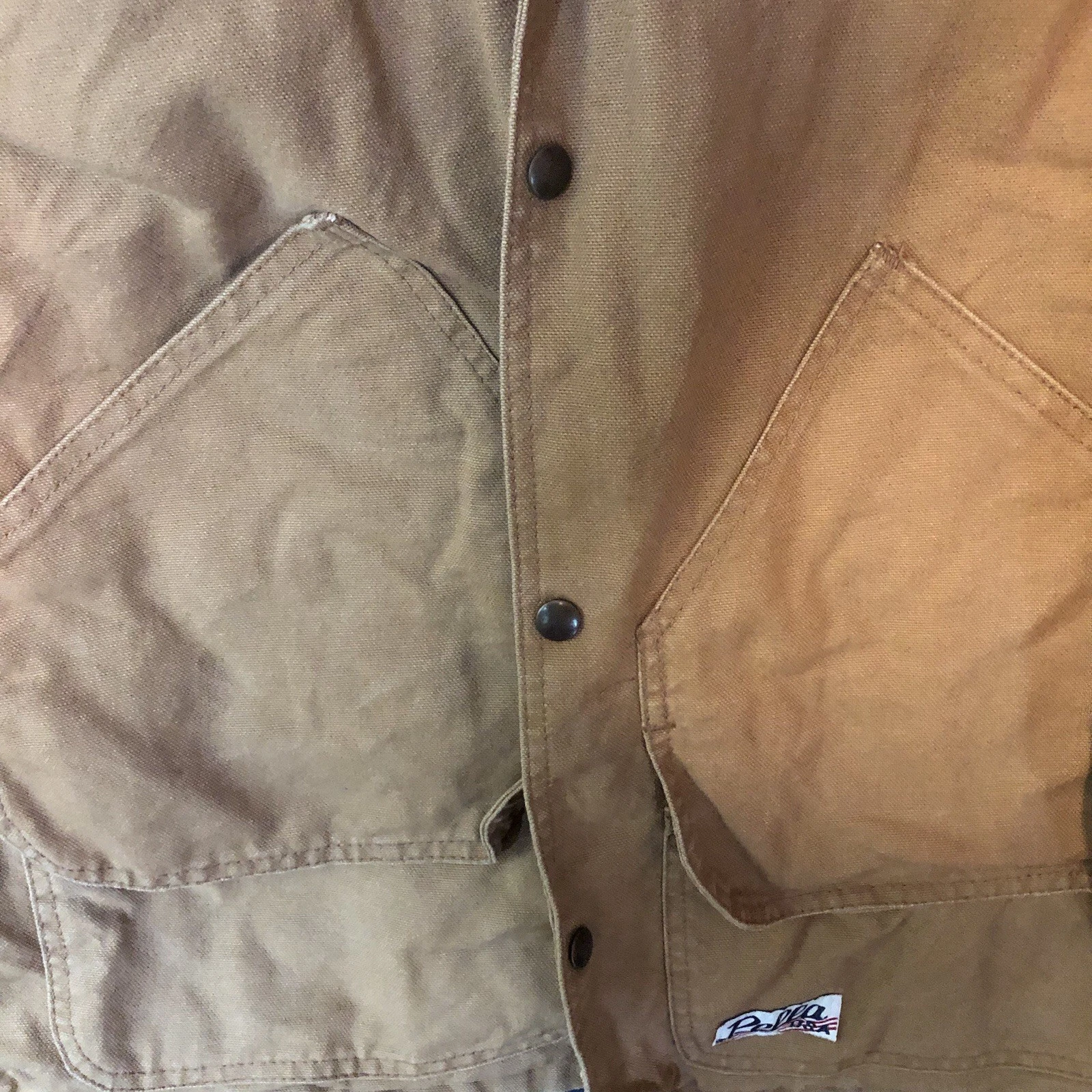 Vintage Paella Canvas Coat- Birmingham Iron Workers Union- Size L- Made USA - product detail image 7