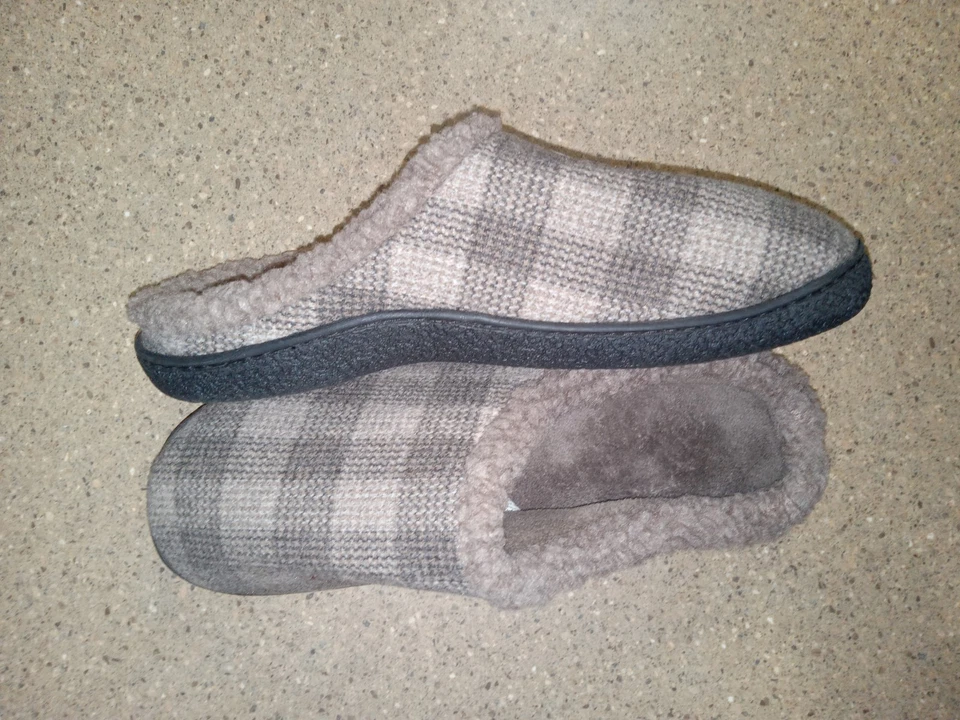 Zapatillas Isotoner Gris 9.5-10.5 Piel Sintética - Lavables a Máquina Foto 3 de 4