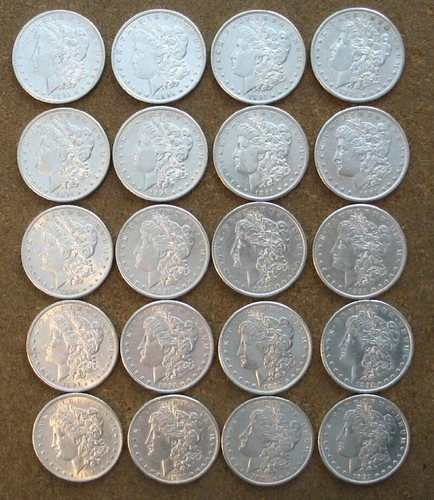 ORIGINAL ROLL 1891-S MORGAN  SILVER DOLLARS..  CH/GEM BU