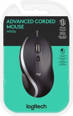 Logitech M500S advanced USB Maus 4000 dpi schwarz