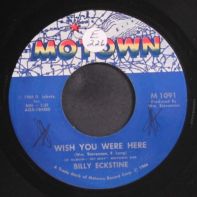 BILLY ECKSTINE: wish you were here / slender thread MOTOWN 7'' Single 45 RPM
