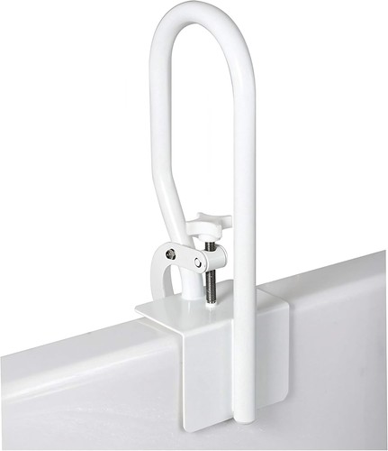 Carex Side Hand Grip Bathtub Railing Grab Bars for Bathroom & Showers, White