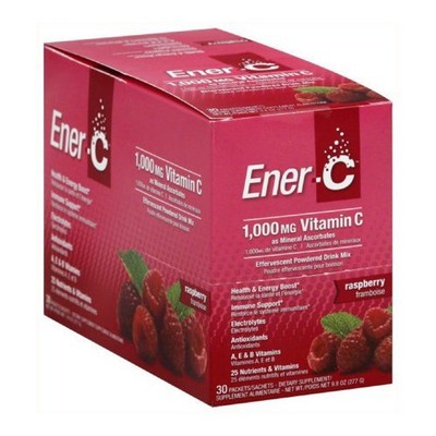Ener-C Raspberry Electrolyte Multivitamin Drink Mix Vitamin C 1000mg 30 Ct