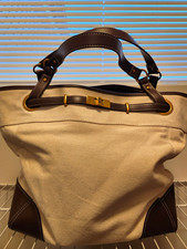 Women s Beige & Brown Solid Tote Bag, Double ...