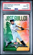 1998 DONRUSS CRUSADE 90 JOSE GUILLEN GREEN /250 PSA 10 POP 4