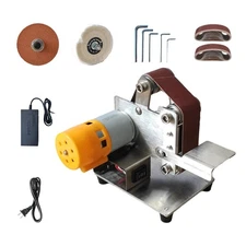 Mini Belt Sander, Multifunctional Small Electric Belt Sander Polisher, 7-spee...