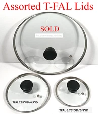 T-Fal Clear Glass Vented Replacement Lids Assorted