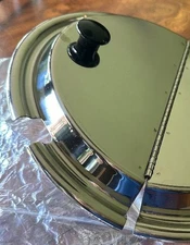 New Vollrath 47490 Stainless 11 7/16" Hinged Cover for 78204 Boiler Inset