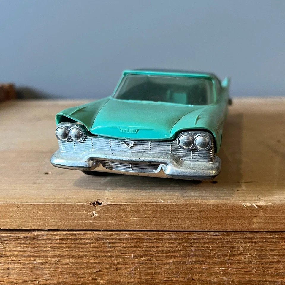1958 Plymouth Fury Johan Vintage Dealer Promo Model Car Turquoise Green - Image 2 of 4