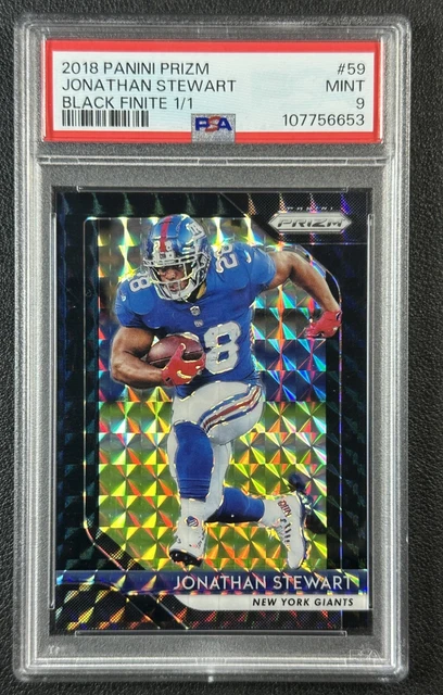 1/1 Jonathan Stewart PSA 9 2018 Panini Prizm #59 Black Finite 1/1 Giants