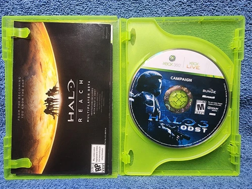 Halo 3 ODST Xbox 360 Tested 2 Discs Set W/booklet In Original Case No Cover Art