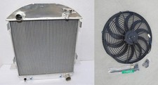 3 Core Aluminum Radiator Fan For Ford Model T Bucket Chevy Engine 1924-1927 3 Core Aluminum Radiator Fan For Ford Model T Bucket Chevy Engine 1924-1927