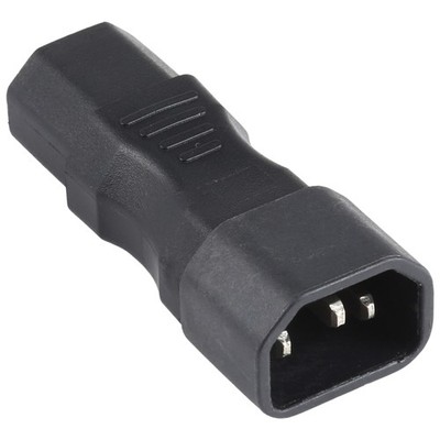 C13 auf C14 Netzteil, 250V 10A, schwer entflammbar, Kupferkernbuchse