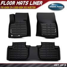 3x Front Rear Black Floor Mats For Mitsubishi Outlander 11-20 Outlander Sport 3x Front Rear Black Floor Mats For Mitsubishi Outlander 11-20 Outlander Sport
