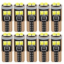 T10 LED Bulbs W5W 194 12V Canbus Interior Side Light 10 Pack