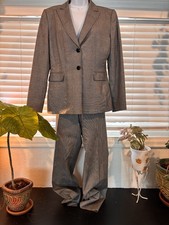 Tahari Arthur S. Levine Grey Plaid Blazer and Pantsuit Size 10