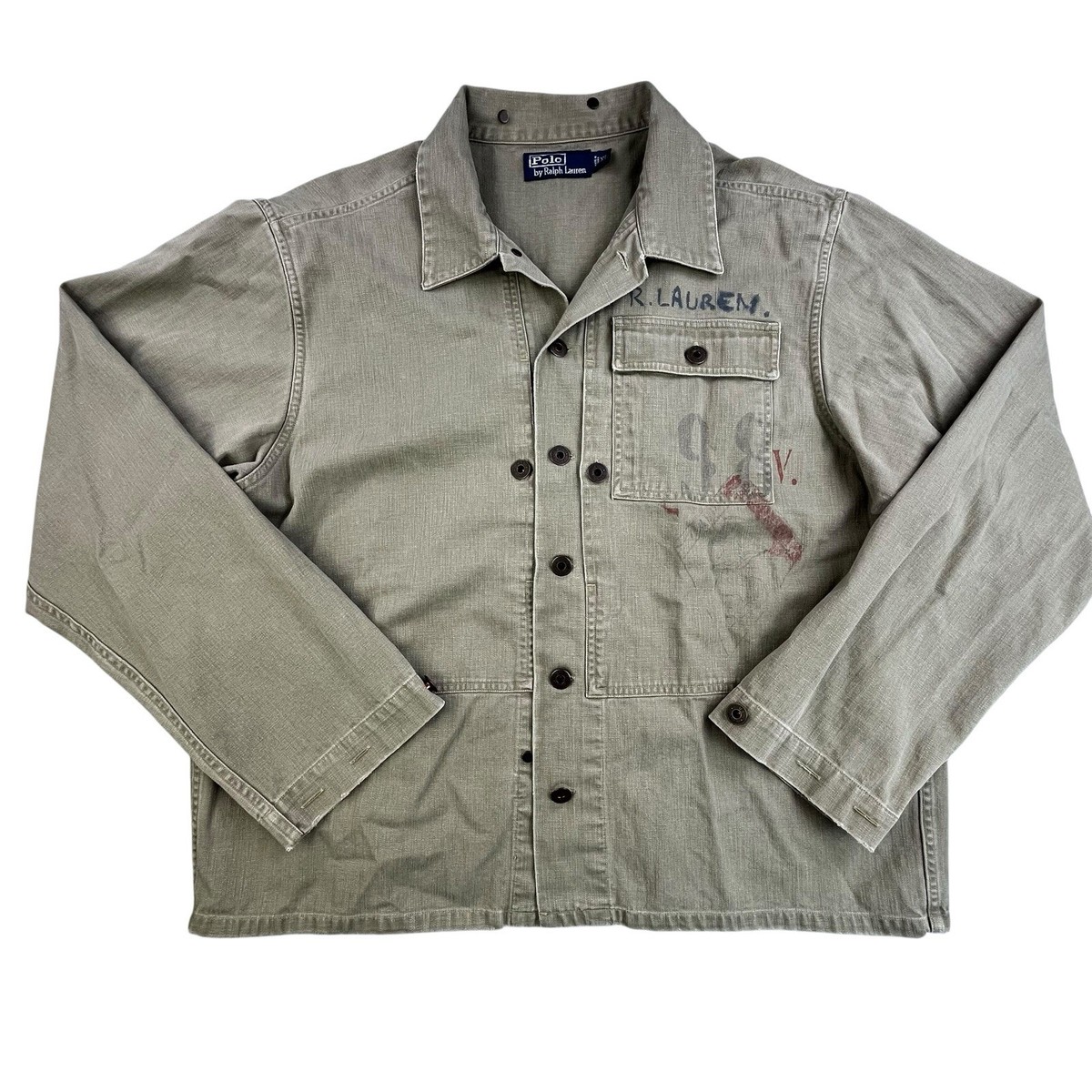 Vintage Polo Ralph Lauren Military Jacket XL RLPC Vietnam Army