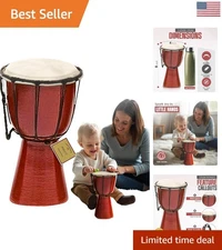 Quality Djembe Drum - Lightweight 4x8 Goat Skin Musical Toy for Toddlers