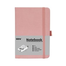 A6 Small Journal Notebook, Lined Pocket Notebook with Pen Holder, Mini Notebo...