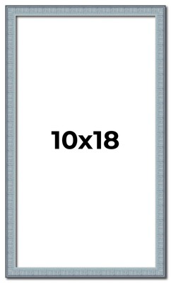 10x18 Frame Blue Scuffed Farm Board Solid Wood Picture Frame Width 0.75 Inches |