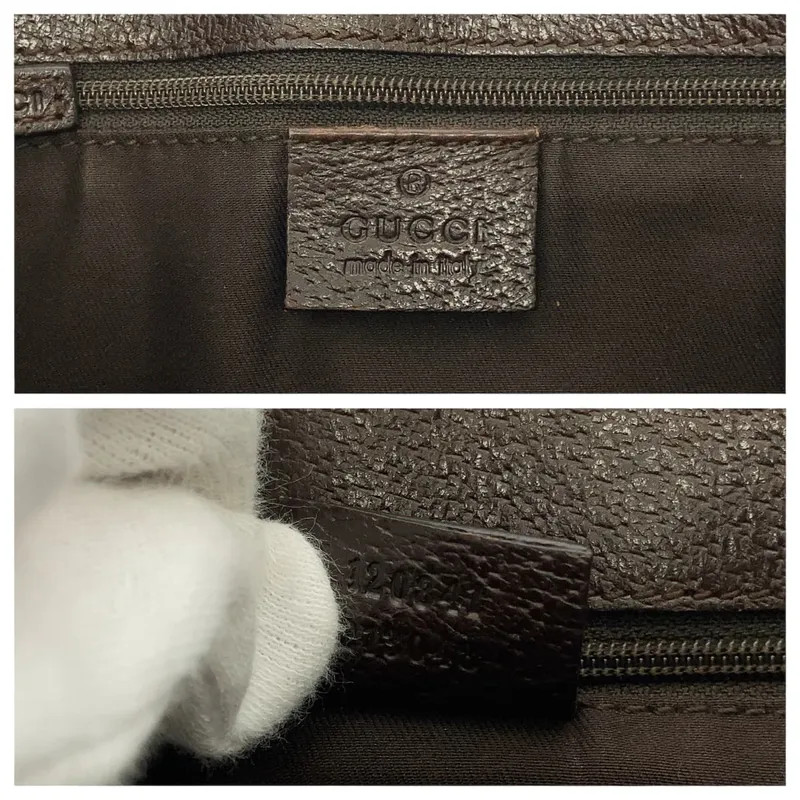 Gucci Eclipse Brown Silver Hardware GG Canvas 120… - image 4