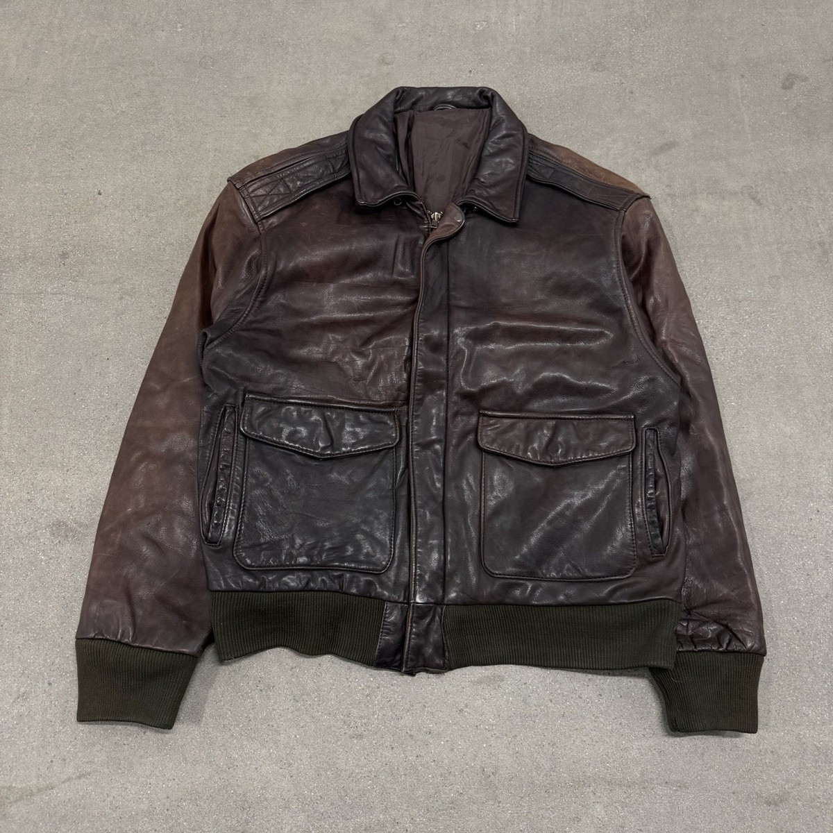 80s Vtg A-2 real leather bomber jacket 【公式通販】